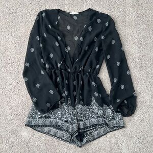 Sheer Black Romper